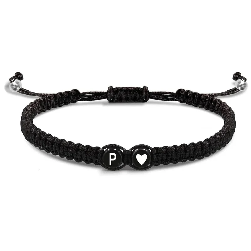 Armband Kordel Buchstabe Perle