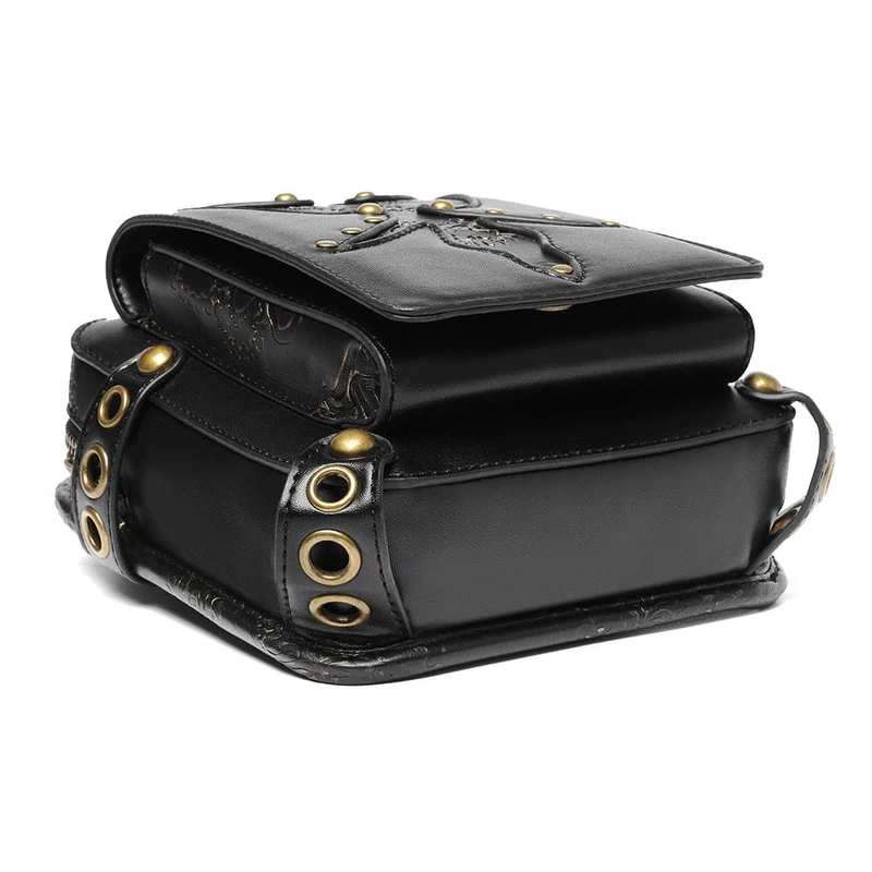 Unisex-Gürteltasche mit gotischem Reliefnietenmuster