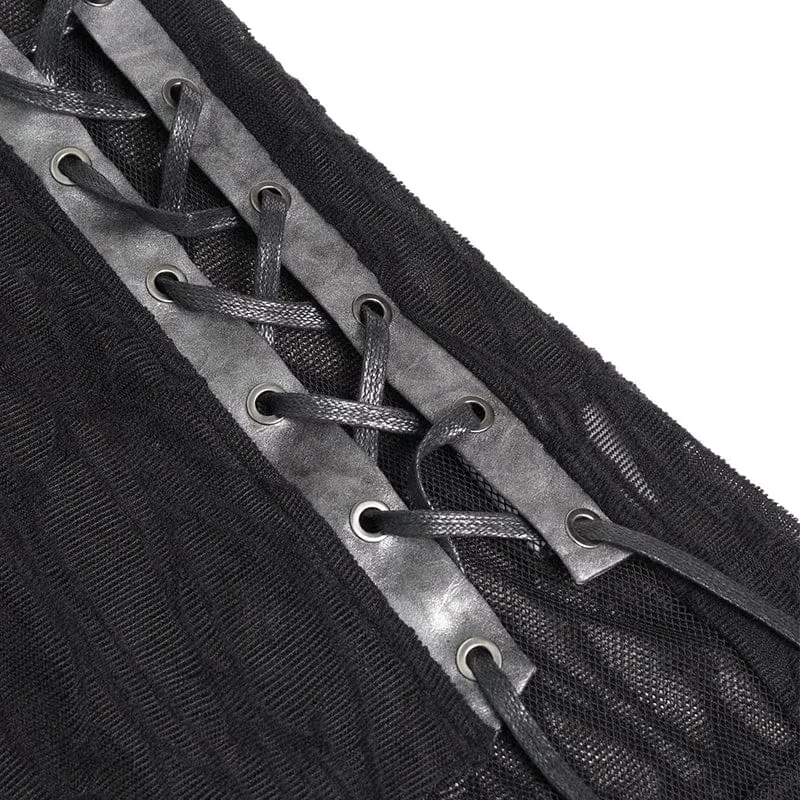 Punk-Tanktop für Herren mit asymmetrischem Kettenmuster