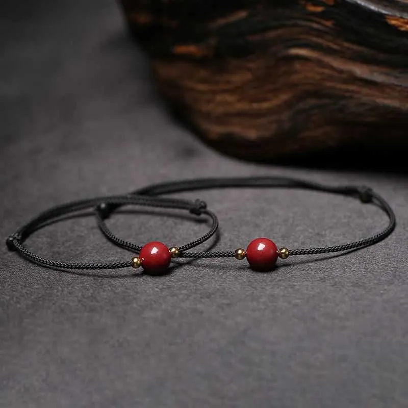Armband Aus Rotem Zinnoberstein