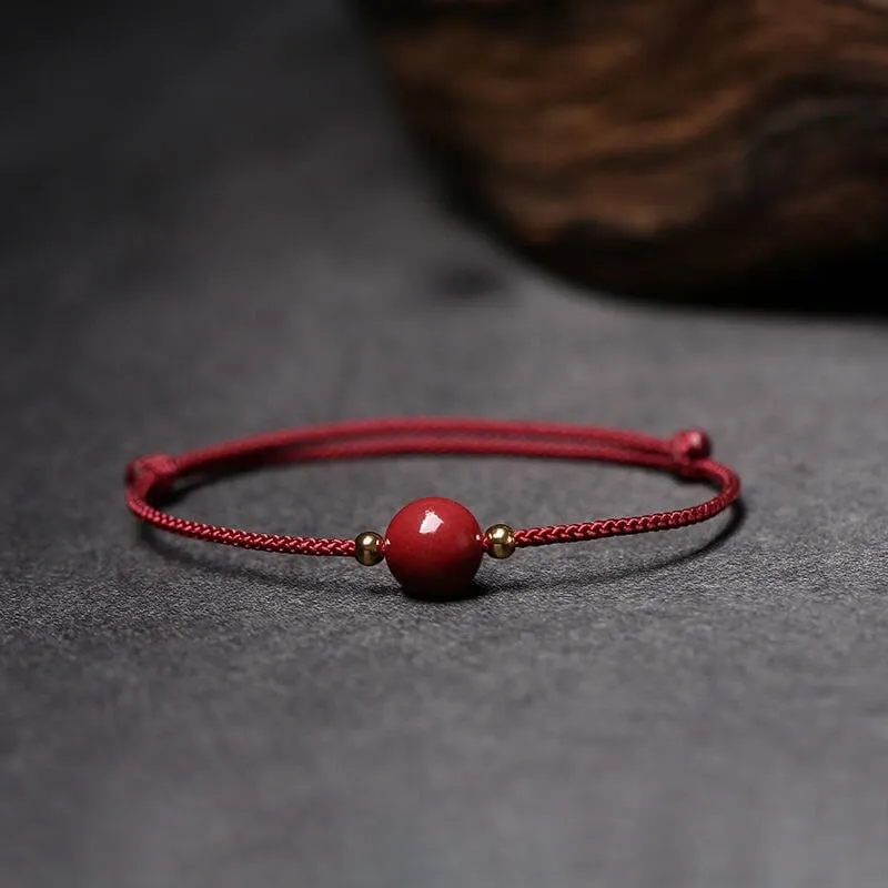 Armband Aus Rotem Zinnoberstein