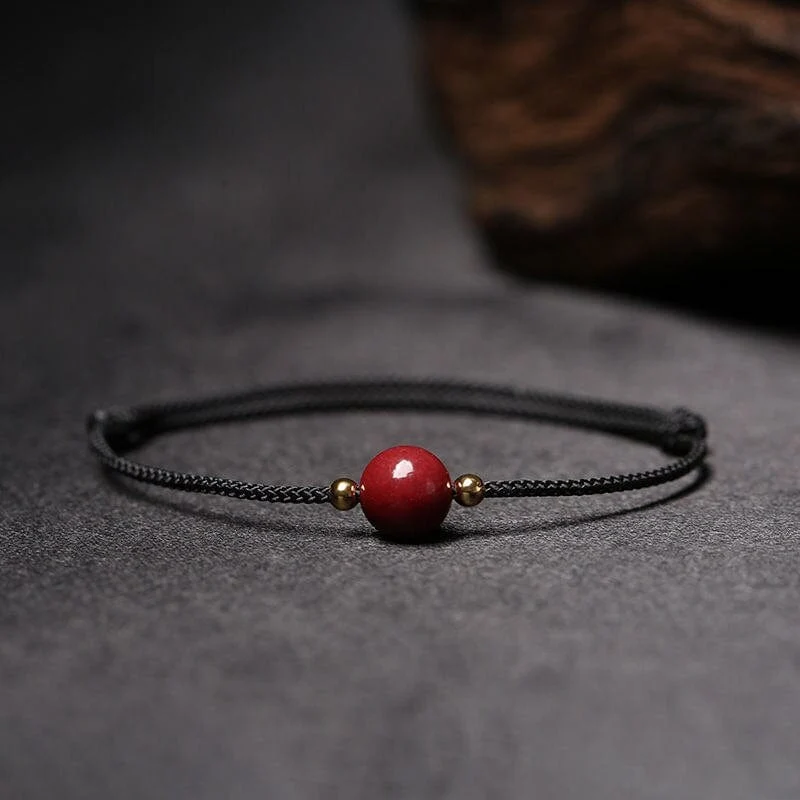 Armband Aus Rotem Zinnoberstein