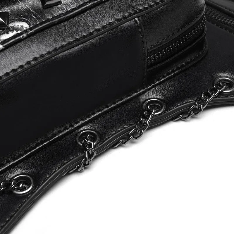 Unisex Punk Totenkopf-Ketten-Bauchtasche