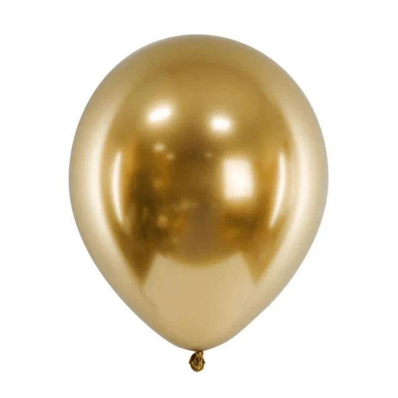 Luftballon Ø 30cm Chrom-Gold 10 Stk.