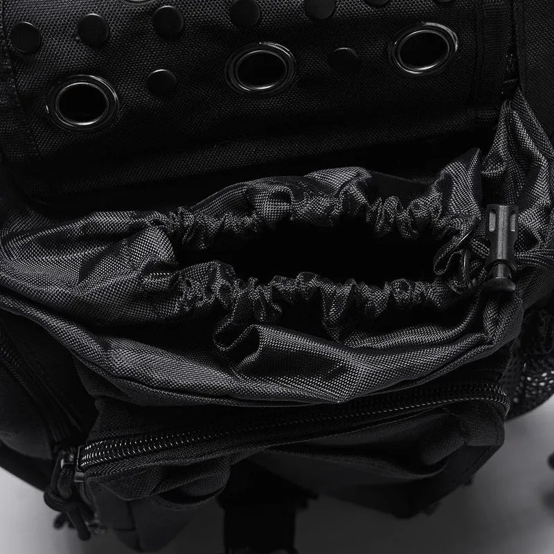 Unisex Punk Schnalle Ösen & Nieten Totenkopf Taille-Bein Tasche