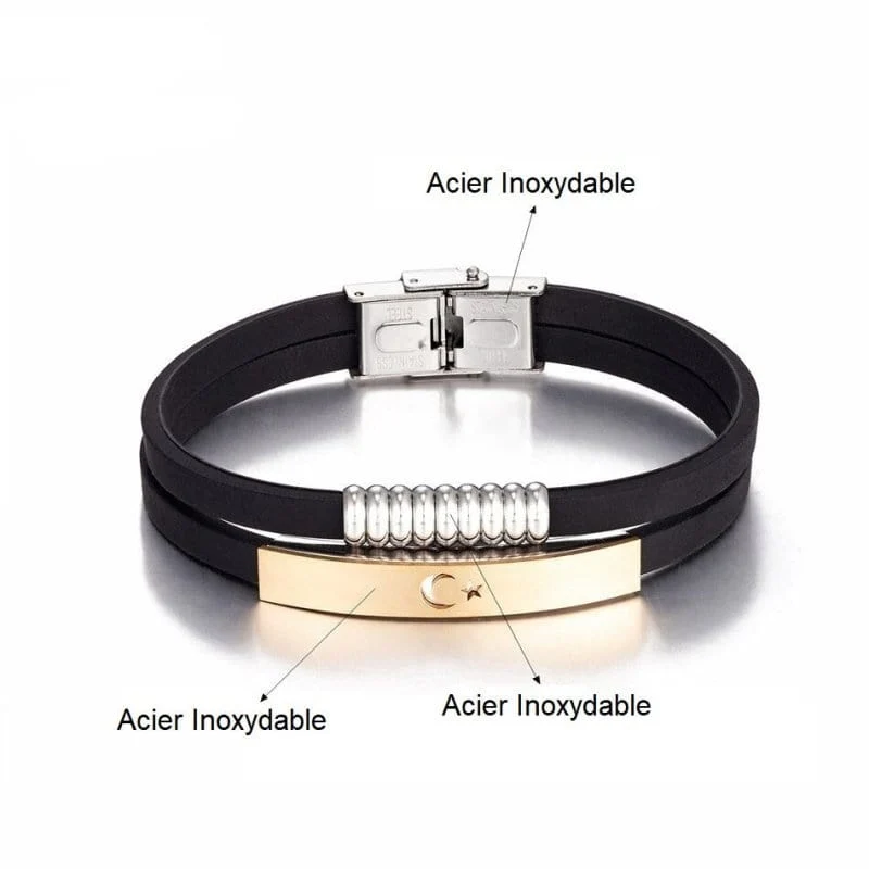 Silikonarmband Schwarz