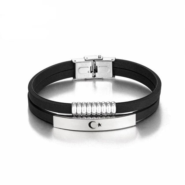 Silikonarmband Schwarz