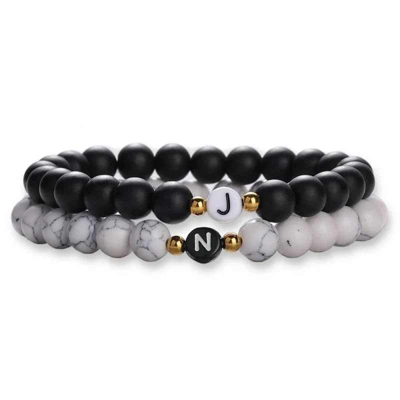 Armband Initialen Perlen