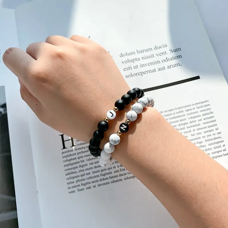 Armband Initialen Perlen