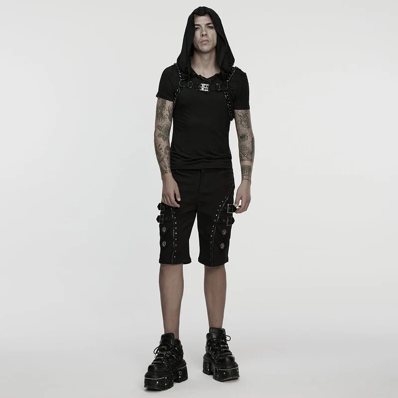 Herren Punk Nieten Kettengeschirr
