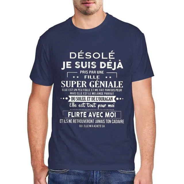 T-Shirt Mann Bereits Vergeben