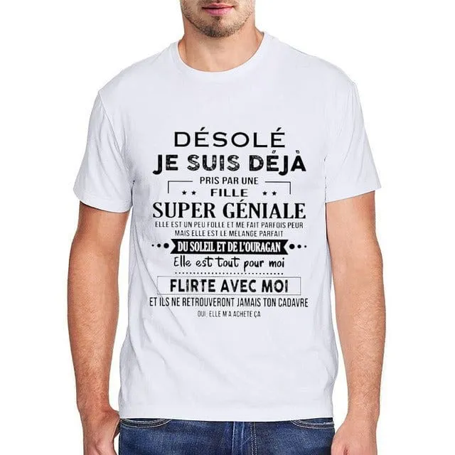 T-Shirt Mann Bereits Vergeben
