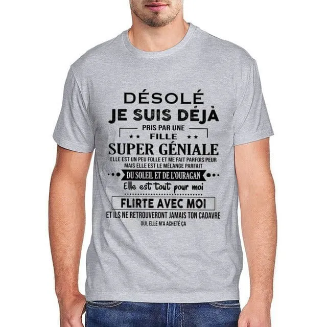 T-Shirt Mann Bereits Vergeben
