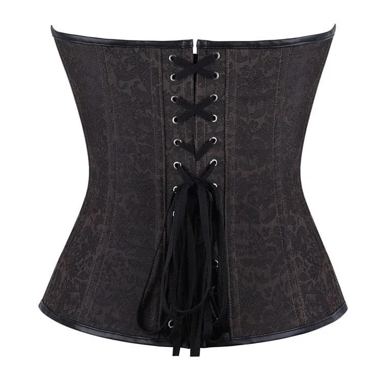 Gothic-Korsett für Damen mit Ösen, Schnallen und Schnürung über der Brust