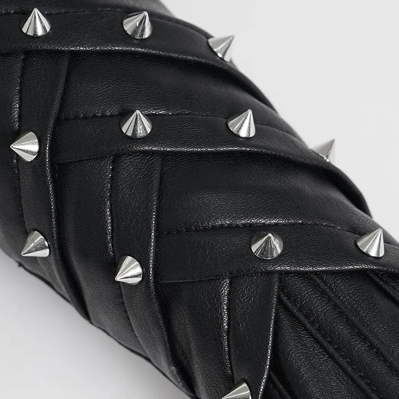 Punk-Nieten-Fingerlose Handschuhe für Herren