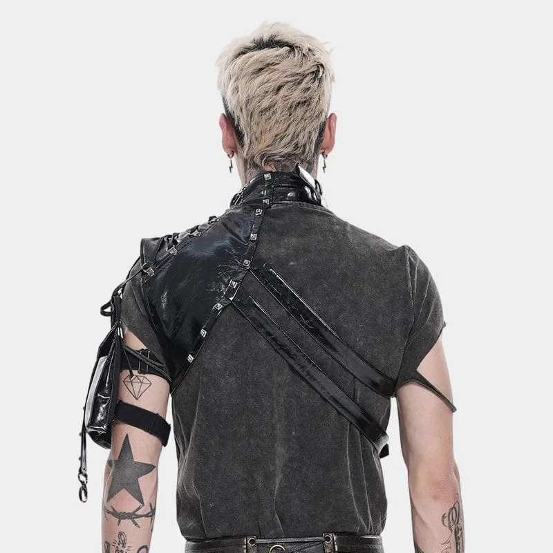 Punk-Körpergeschirr für Herren mit asymmetrischen Schnallen