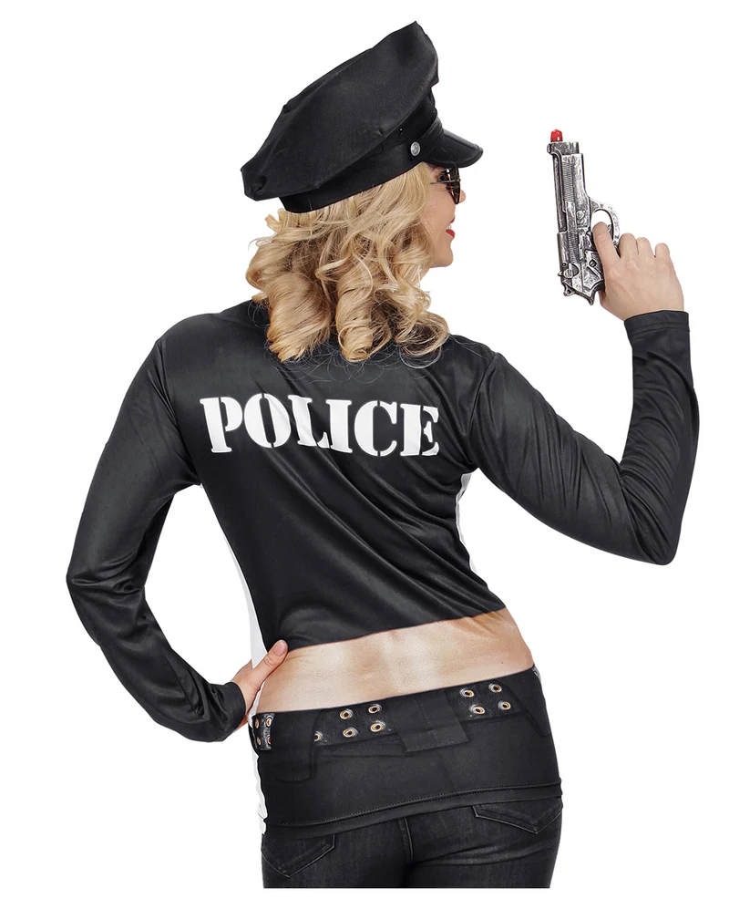 Sexy Cop-Lady Kostümshirt