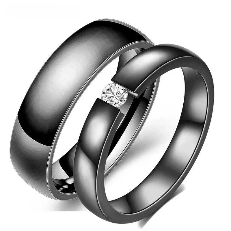 Black Couple Wedding Rings