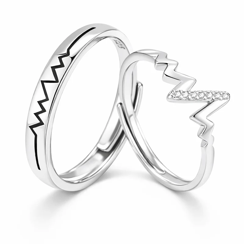 Lover Couple Rings Silver