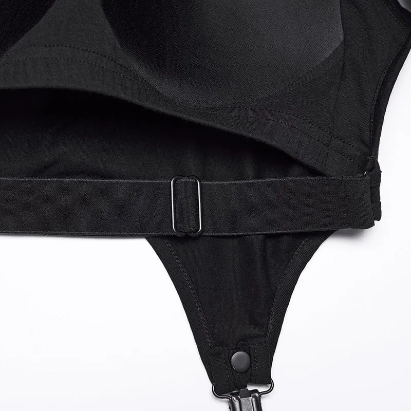 Gothic-Tanktop für Damen mit verstellbaren Trägern und Cut-outs