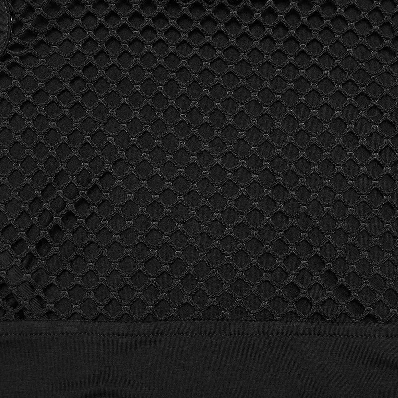 Punk-Tanktop mit Mesh-Einsätzen und Cut-outs für Damen