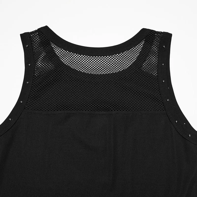 Gothic-Tanktop für Damen mit Mondphasen-Print