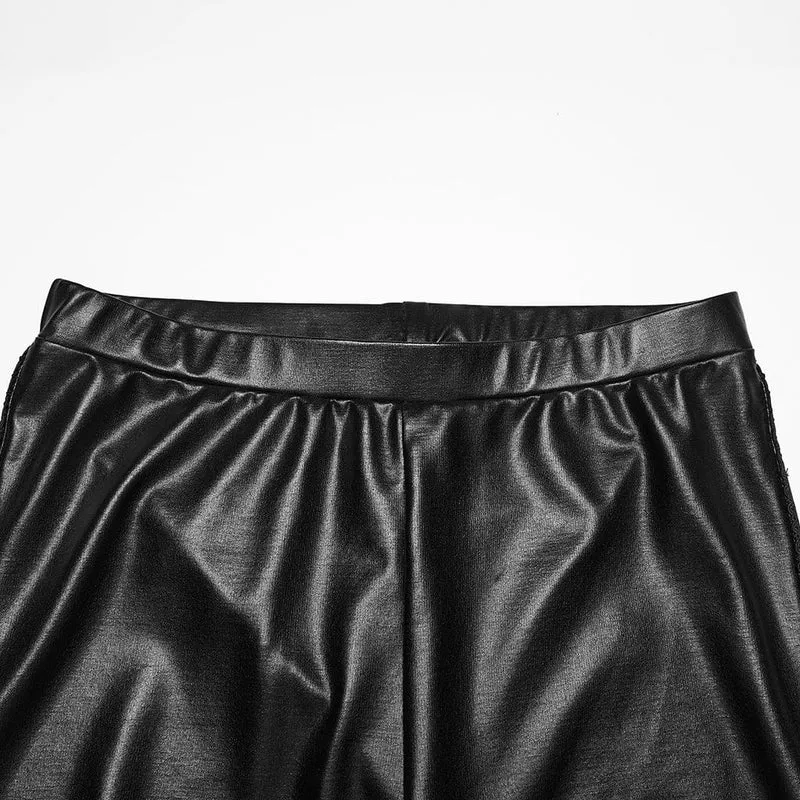Gothic-bestickte, transparente Leggings für Damen