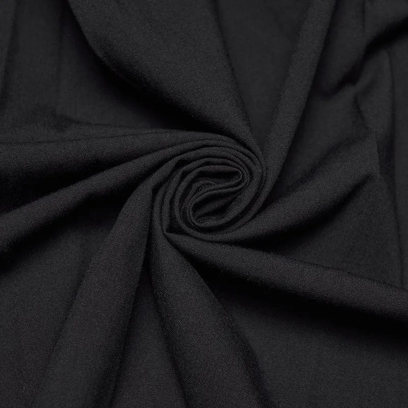 Punk-Kleid für Damen mit asymmetrischem Umlegekragen und Puffärmeln