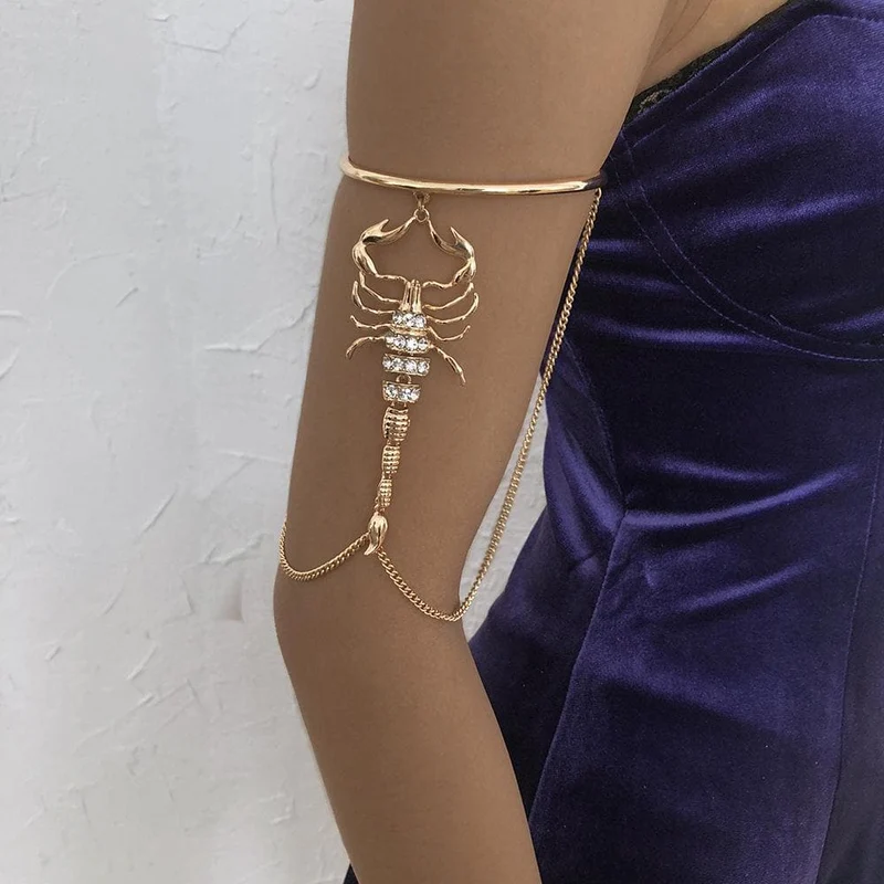 Rhinestone scorpion armbands