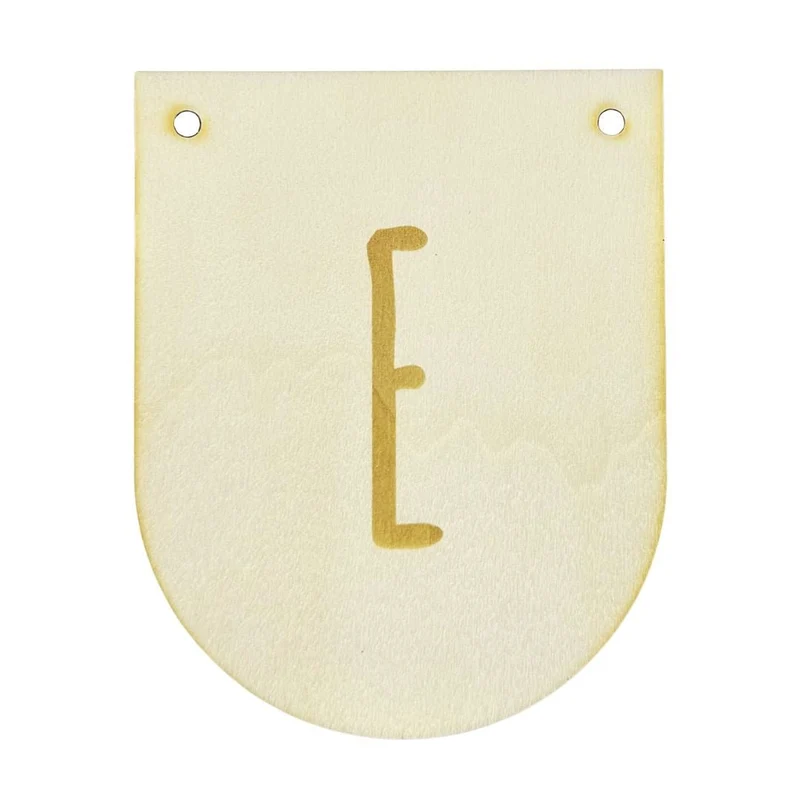 Buchstaben Holzwimpel E