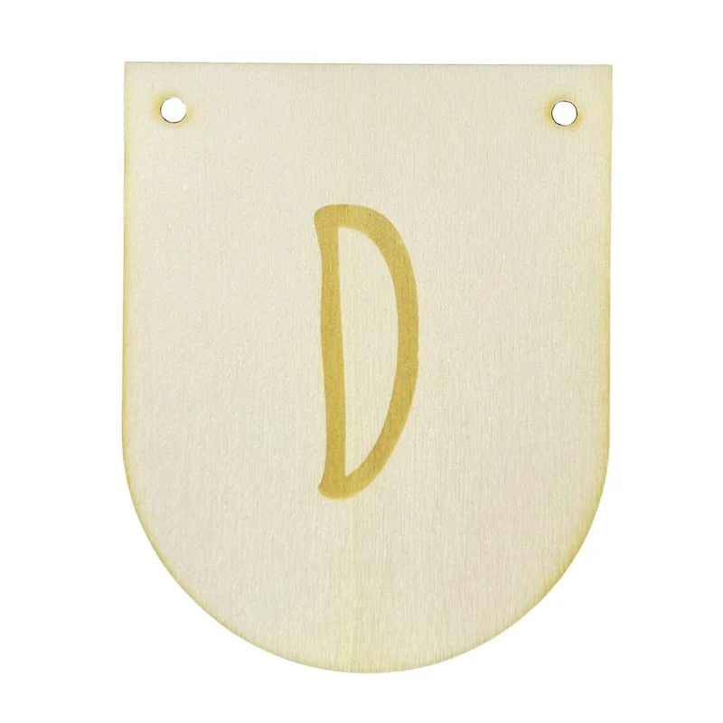 Buchstaben Holzwimpel D