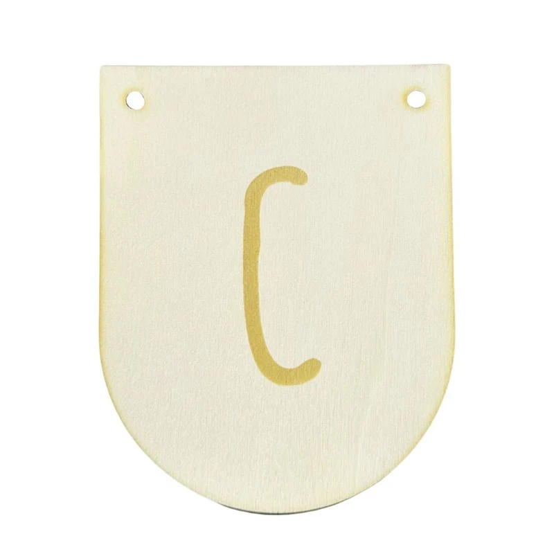 Buchstaben Holzwimpel C