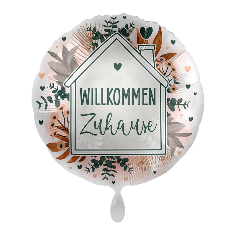 Heliumballon-Geschenk "Willkommen Zuhause"