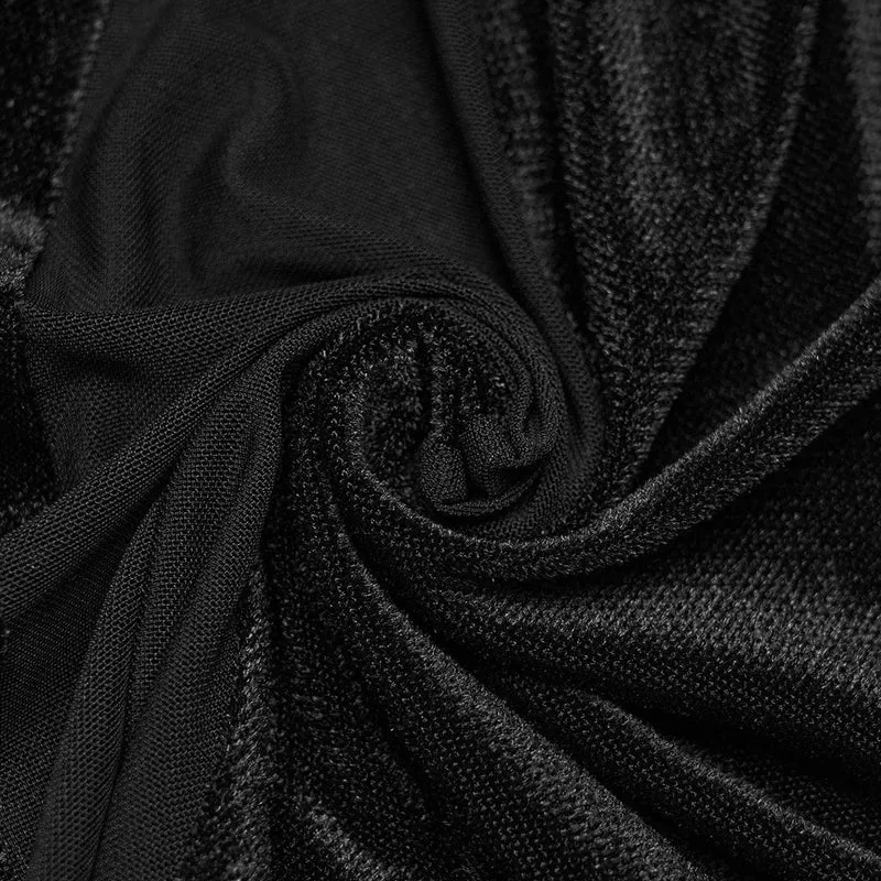 Gothic-Hose für Damen mit floralem Spitzeneinsatz und ausgestelltem Bein
