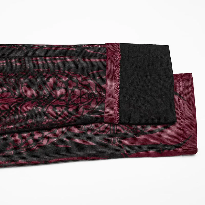 Leggings für Damen mit gotischem Totenkopf-Print