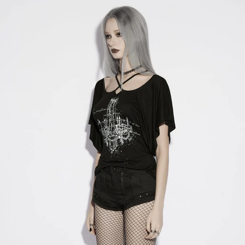Punk-Shorts für Damen mit Nieten und mehreren Reißverschlüssen