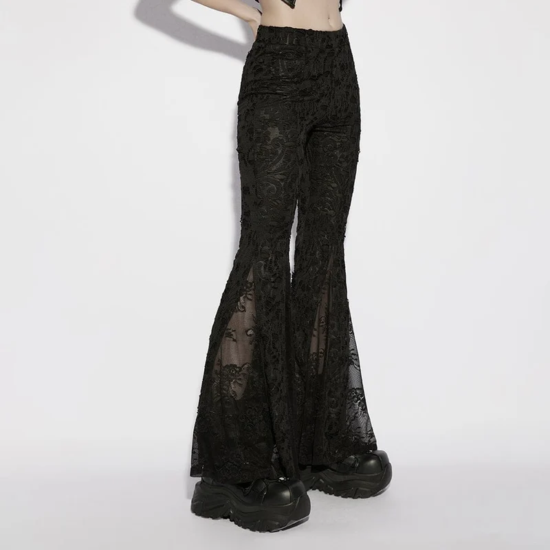 Gothic-Hose mit Blumenmuster und ausgestelltem Rock für Damen