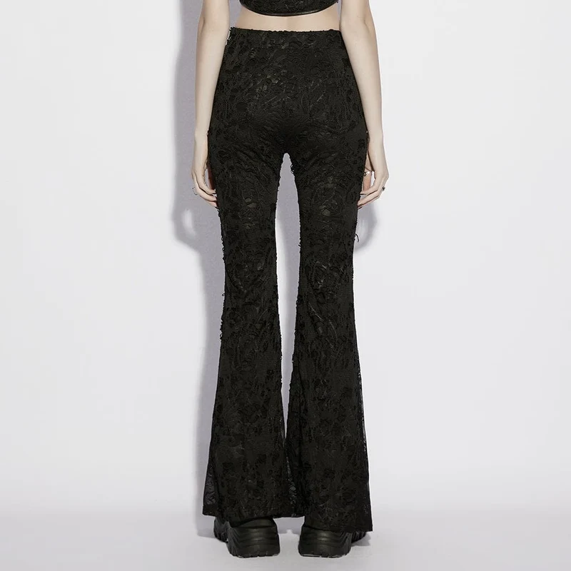 Gothic-Hose mit Blumenmuster und ausgestelltem Rock für Damen