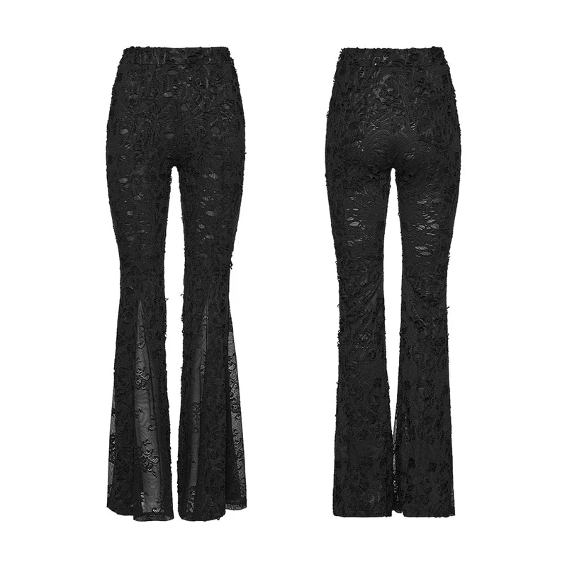 Gothic-Hose mit Blumenmuster und ausgestelltem Rock für Damen