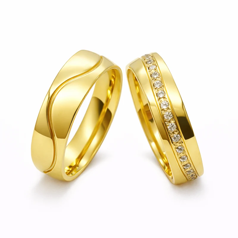 Couple Rings Gold With Diamond