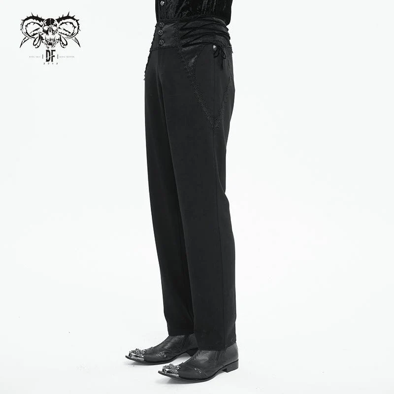 Gothic Riemchenhose mit hoher Taille für Herren
