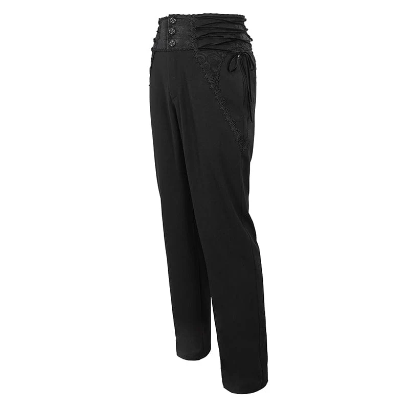 Gothic Riemchenhose mit hoher Taille für Herren
