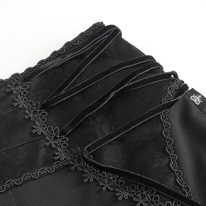 Gothic Riemchenhose mit hoher Taille für Herren