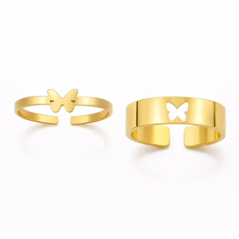 Butterfly Couple Rings
