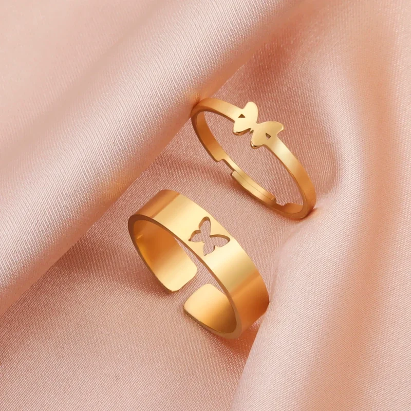 Butterfly Couple Rings