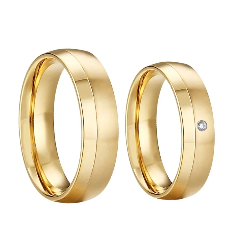 New Couple Rings Gold