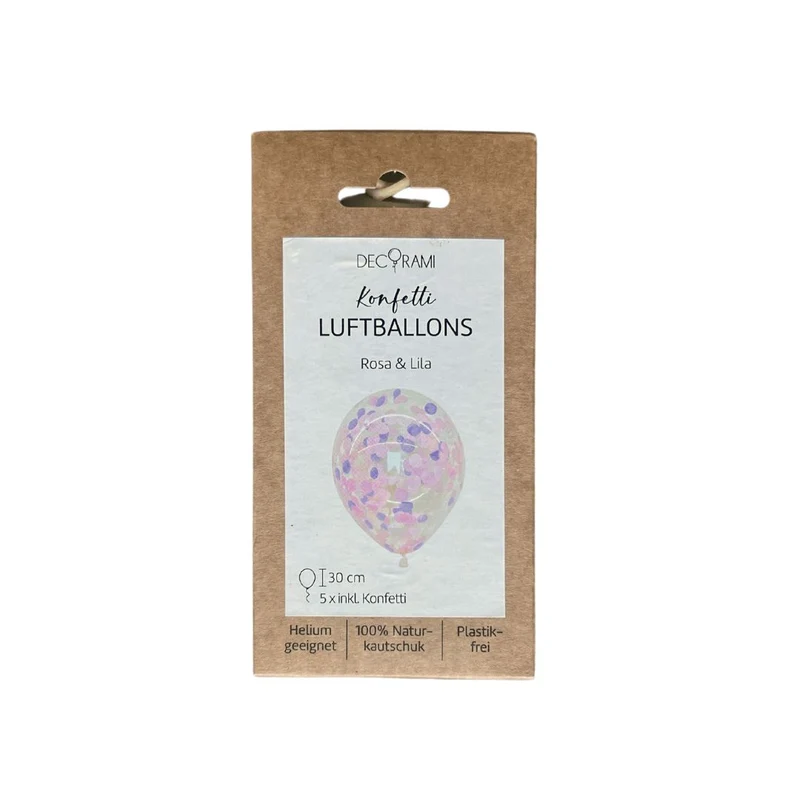 Luftballon-Set Konfetti Rosa & Lila 5 Stk.