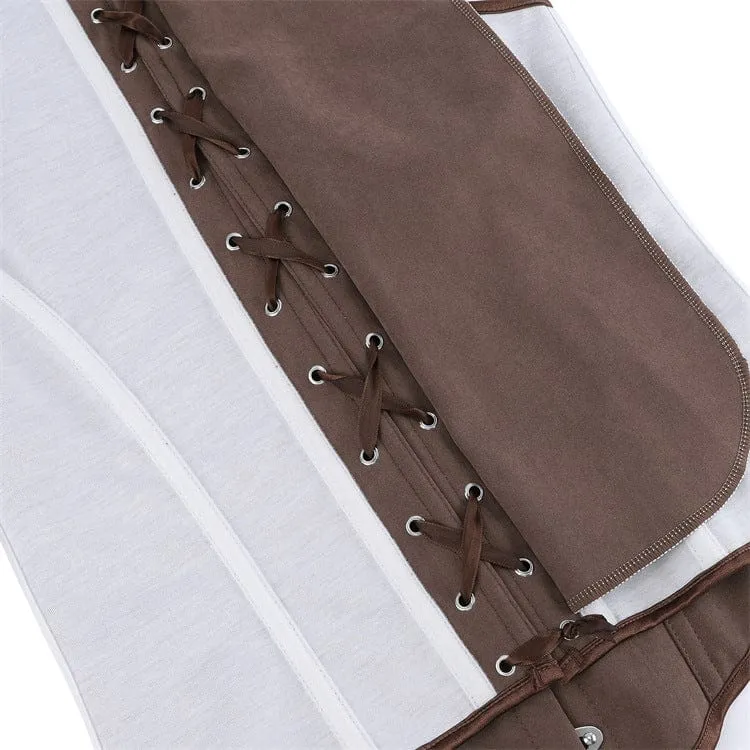 Gothic-Unterbrustkorsett für Damen, einfarbig, zum Schnüren