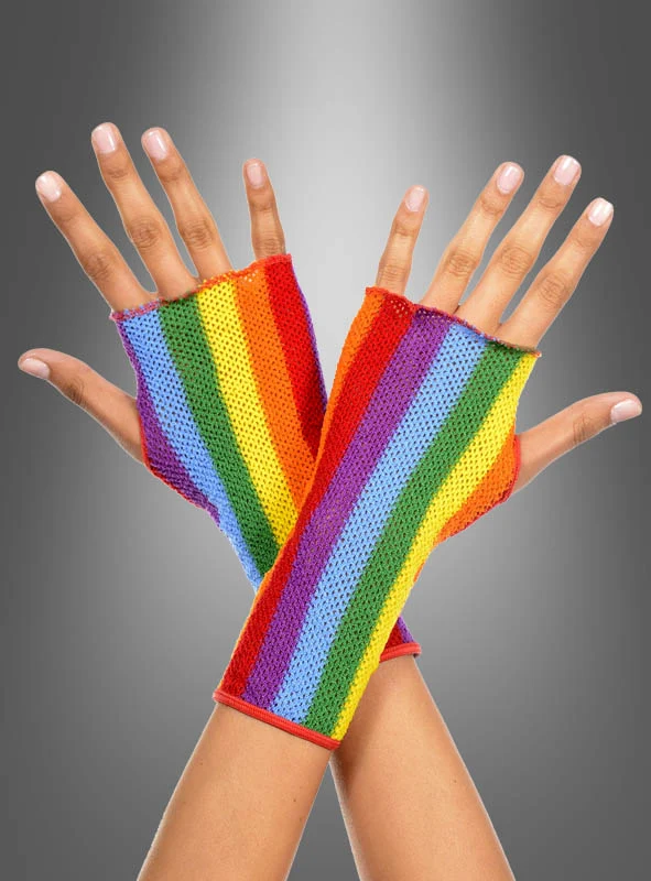 Fingerlose Armstulpen Rainbow