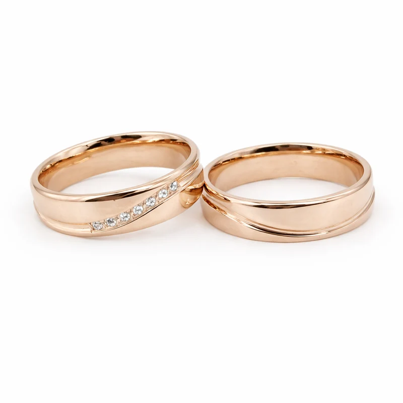 Rose Gold Couple Rings
